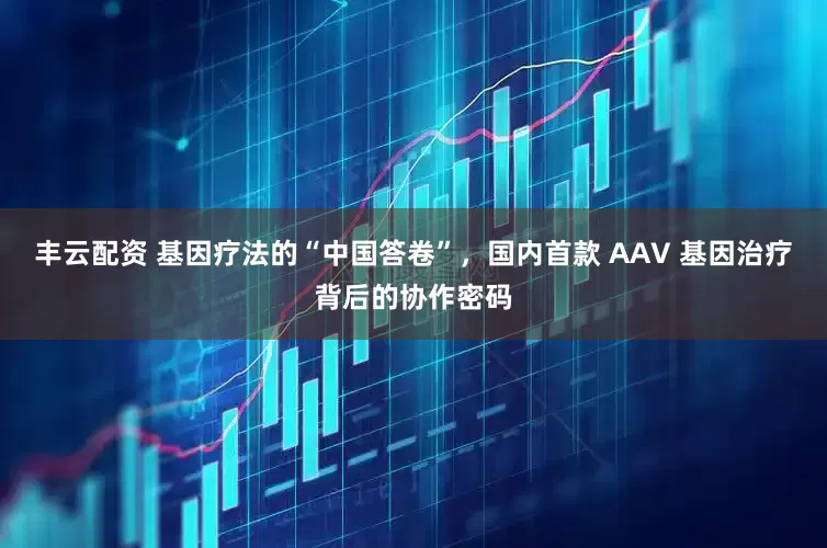 丰云配资 基因疗法的“中国答卷”，国内首款 AAV 基因治疗背后的协作密码