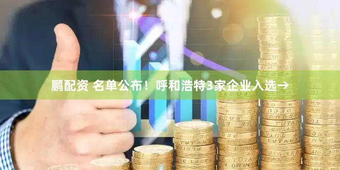 鹏配资 名单公布！呼和浩特3家企业入选→